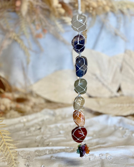 tumbled crystal hanging