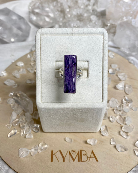 charoite ring sterling silver