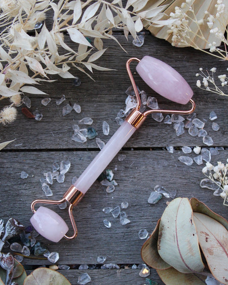 rose quartz face roller