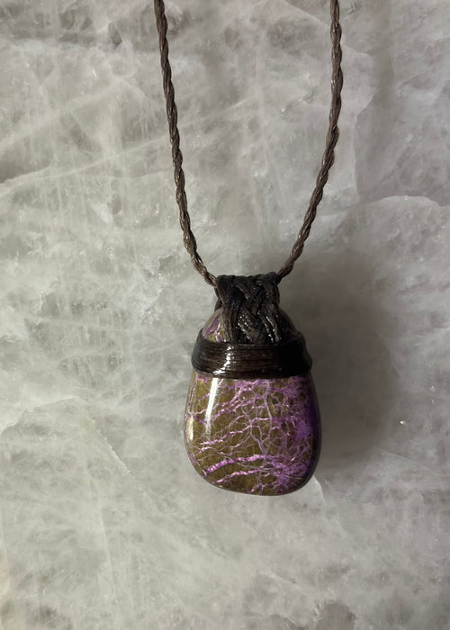 Handmade Stichtite with Serpentine Necklace