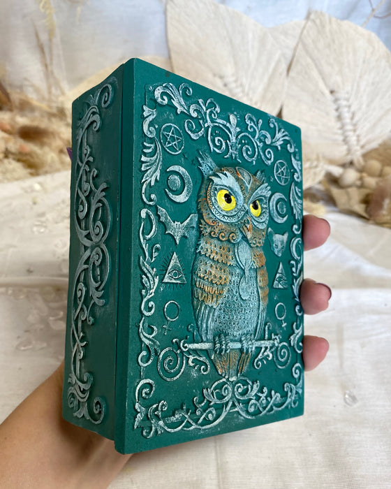 Turquoise Owl Box