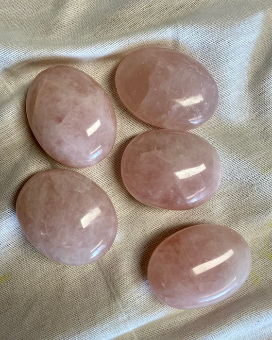 Rose Quartz Palm Stone