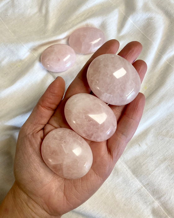 Rose Quartz Palm Stone