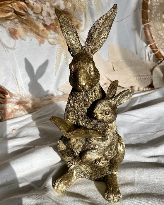 Bronzed Hare with Baby