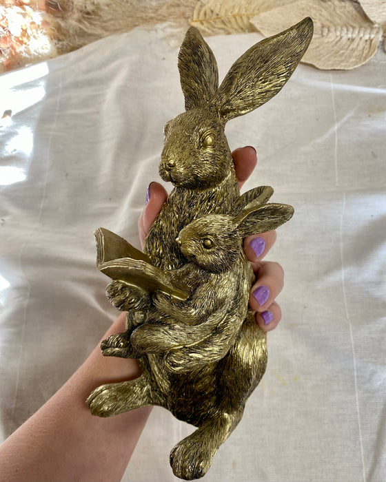 Bronzed Hare with Baby