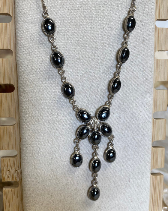 Sterling Silver Hematite Necklace