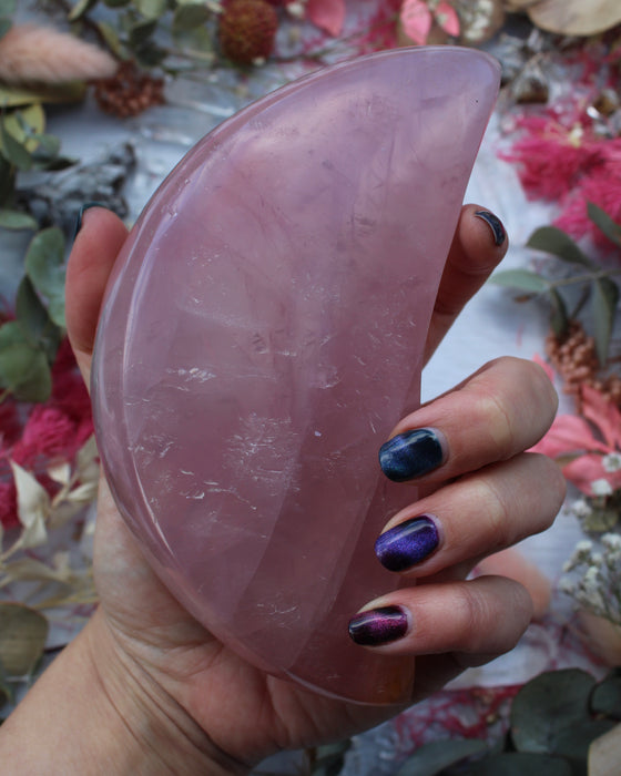 Rose Quartz Moon Bowl