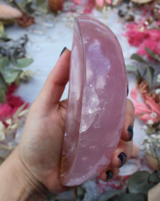 Rose Quartz Moon Bowl