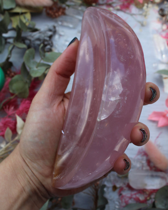 Rose Quartz Moon Bowl