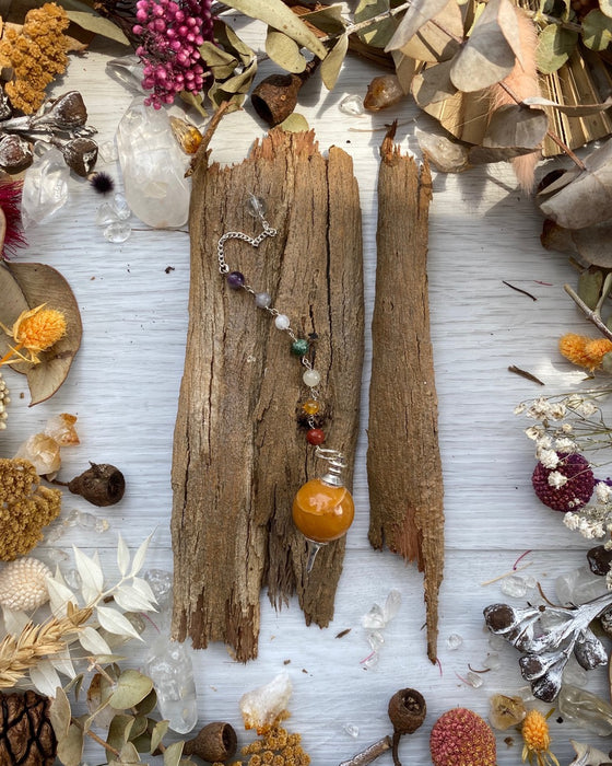 Chakra Orange Calcite Pendulum