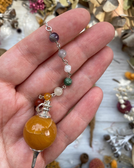 Chakra Orange Calcite Pendulum