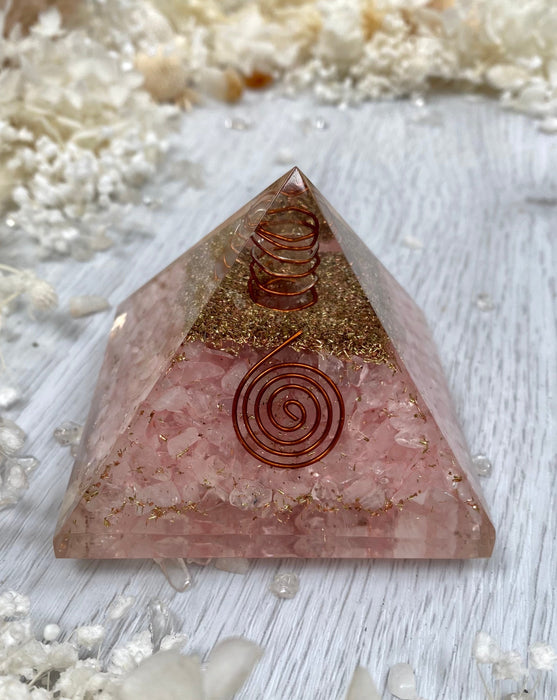 Rose Quartz Orgonite Pyramid