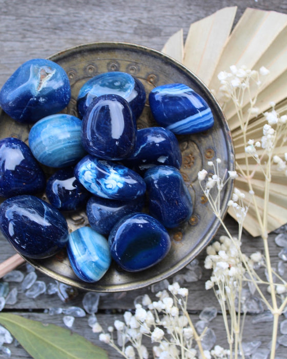 Blue Agate Tumbled