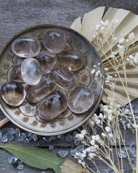 smokey quartz tumbled