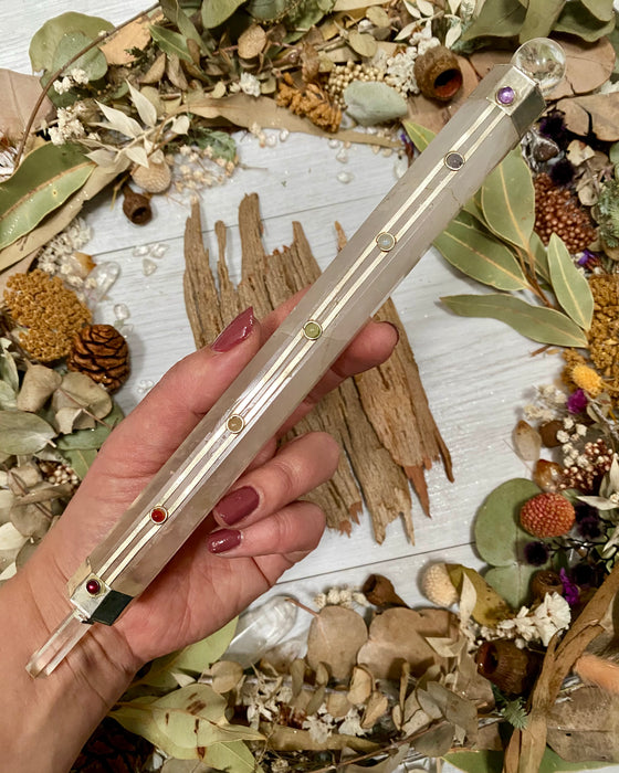 Clear Quartz Chakra Wand