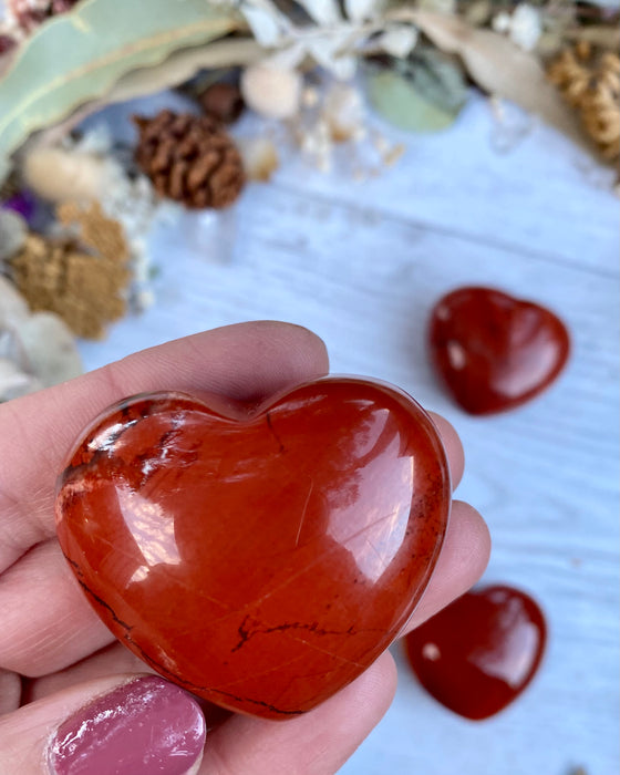 Red Jasper Heart