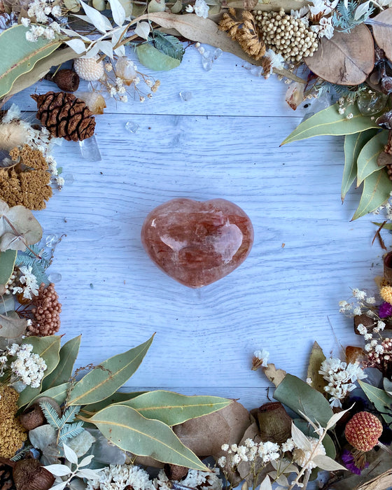 Fire Agate Heart