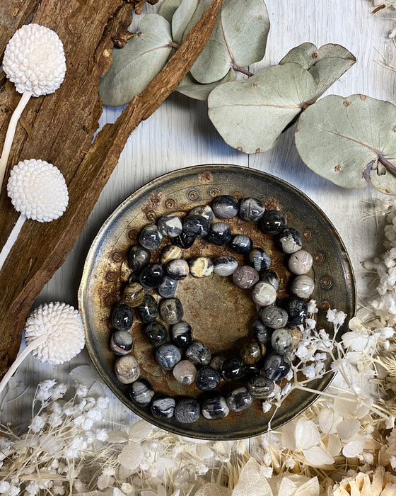 Silver Leaf Jasper Bracelet