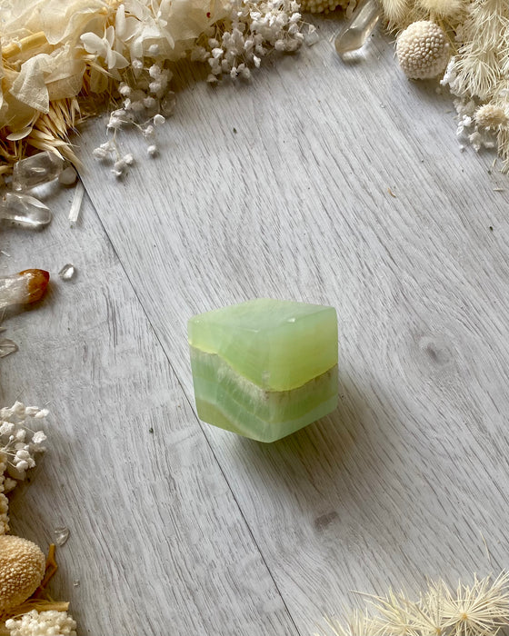 Pistachio Calcite Cube