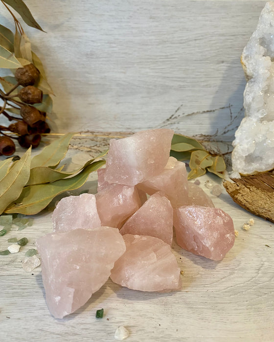 Raw Rose Quartz Medium