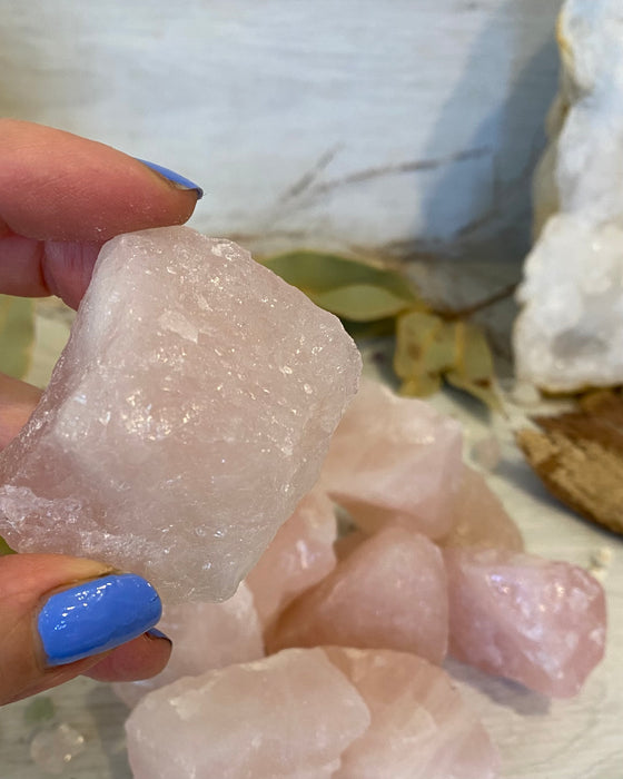 Raw Rose Quartz Medium