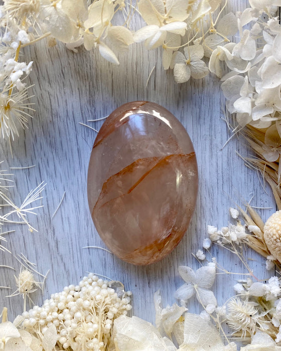 Fire Quartz Palm Stone