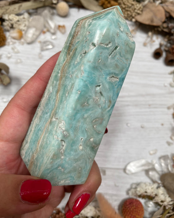 Blue Aragonite Point