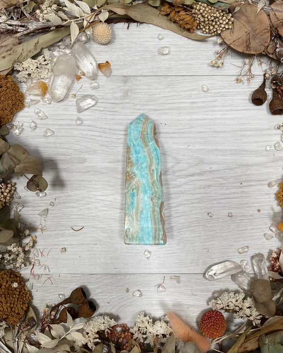 Blue Aragonite Point