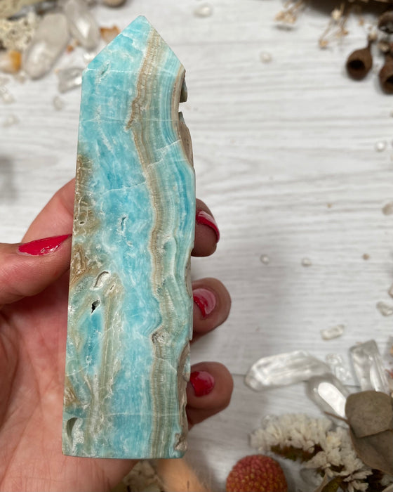 Blue Aragonite Point