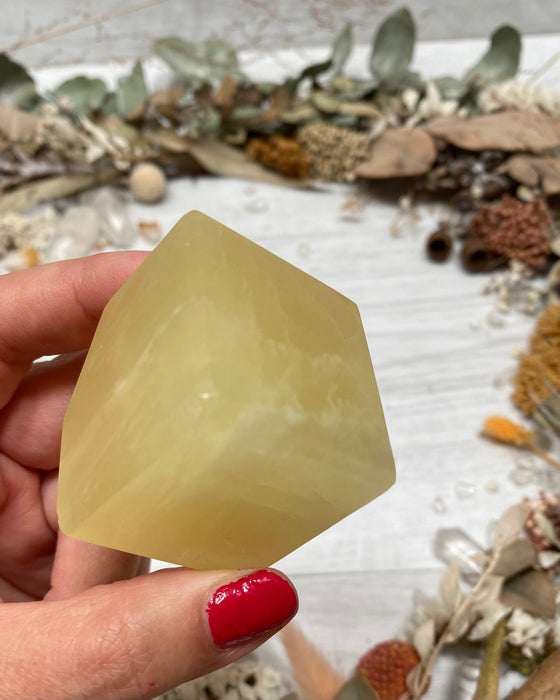 Yellow Calcite Cube