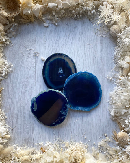 blue agate slice