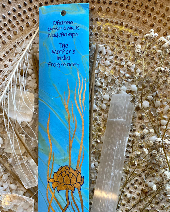 The Mother’s India Dharma (Amber & Musk) Nagchampa Incense