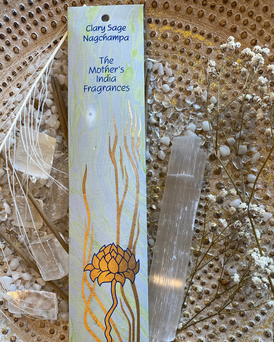 The Mother’s India Clary Sage Nagchampa Incense