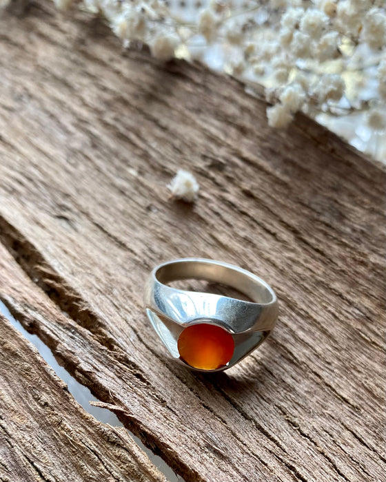 Sterling Silver Carnelian Ring