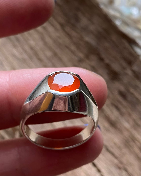 Sterling Silver Carnelian Ring