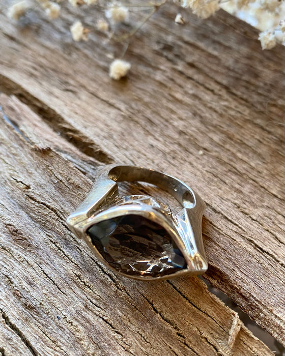 Sterling Silver Smokey Quartz Ring