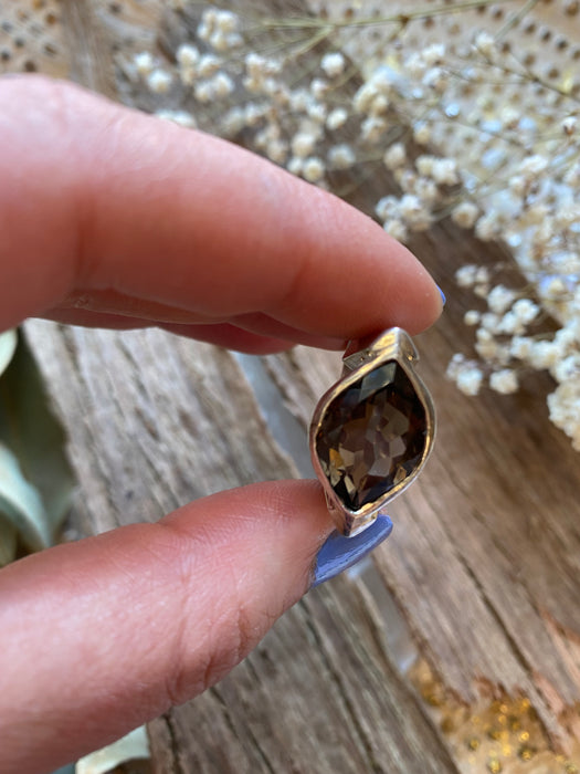 Sterling Silver Smokey Quartz Ring