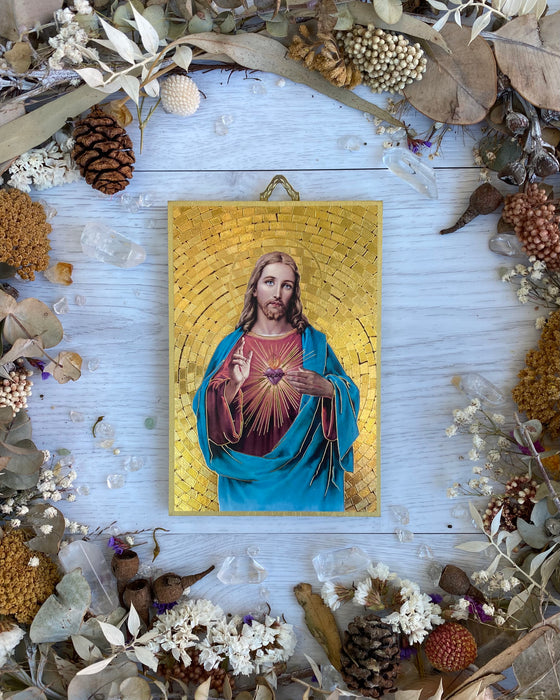 Gold Leaf Icon Wall Hanging Jesus