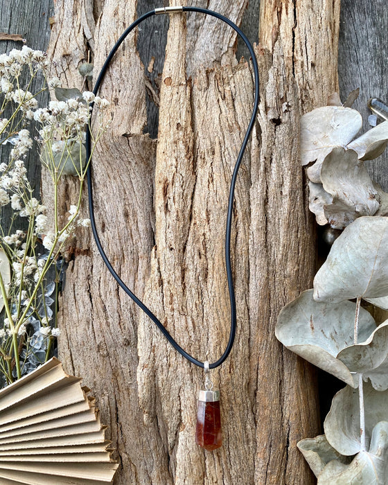 Hessonite Garnet Pendant