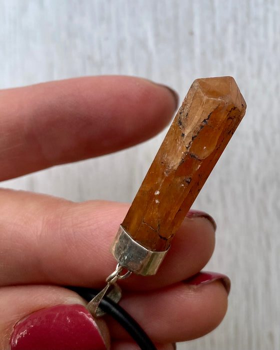 Hessonite Garnet Pendant