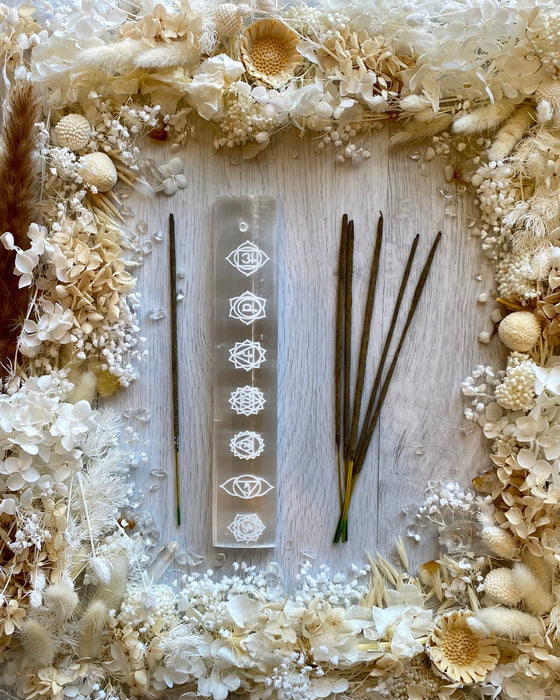 Selenite Chakra Incense Holder