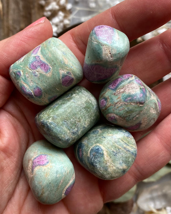 Ruby in Fuchsite tumbled