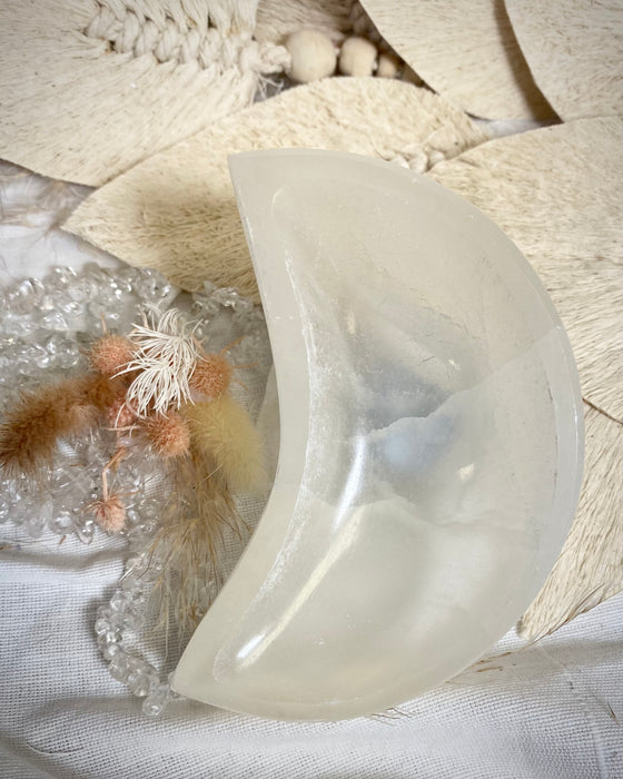 Selenite Moon Trinket Dish