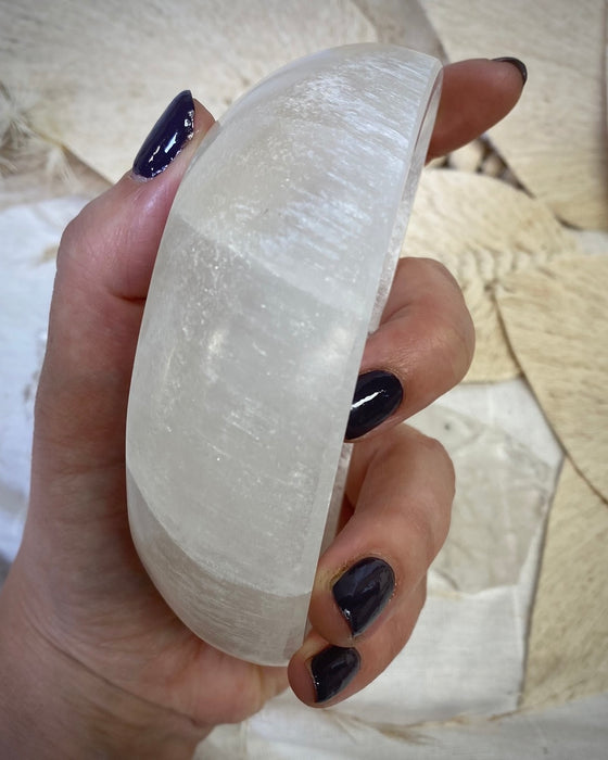 Selenite Moon Trinket Dish