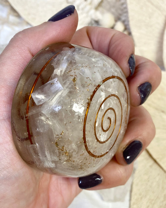 Orgonite Selenite Phone Pod