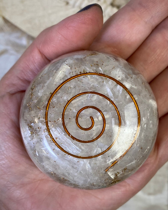 Orgonite Selenite Phone Pod