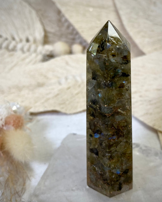 Labradorite Orgonite Point