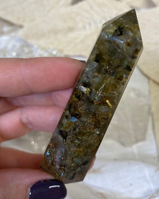 Labradorite Orgonite Point