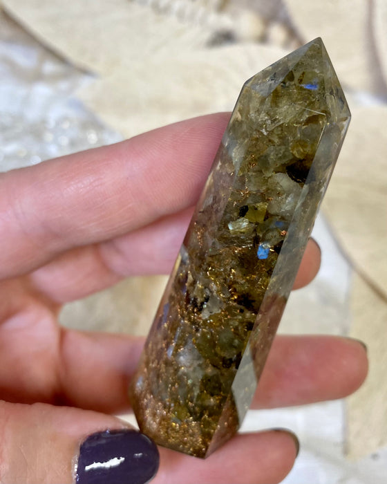 Labradorite Orgonite Point