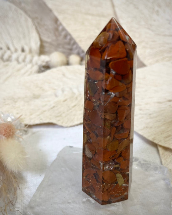 Red Jasper Orgonite Point